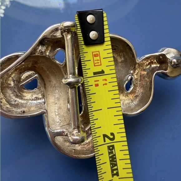BARRY KIESELSTEIN-CORD STERLING SILVER SNAKE BELT BUCKLE 106 GRAMS 1993 main image 13